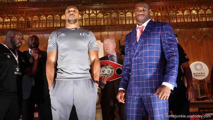 Photos: Anthony Joshua vs. Daniel Dubois pre-fight press conference in London