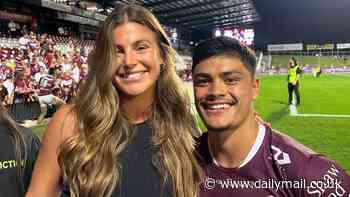 Footy glamour couple Tommy Talau and Jess Sergis get caught up in romantic dilemma over NRL finals match