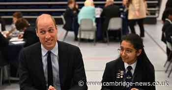 School children laugh as Prince William shares Princess Charlotte's favourite joke