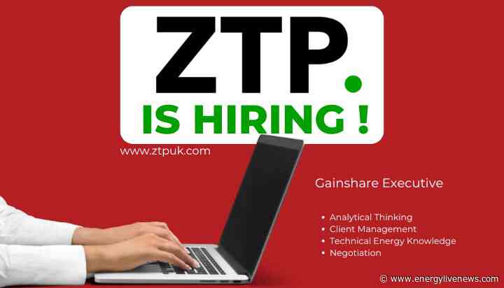 ZTP Hiring Gainshare Executive to Drive Energy Cost Savings for Clients