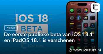 De eerste publieke beta van iOS 18.1 en iPadOS 18.1 is verschenen