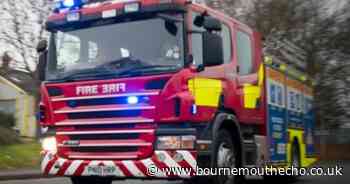 Firefighters tackle building fire on busy road