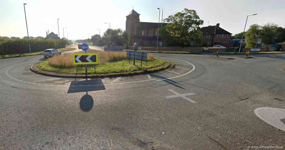 Motorist taken to hospital after three-car crash on Wirral road