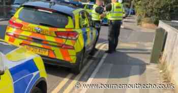 Armed police and helicopter circling after incident