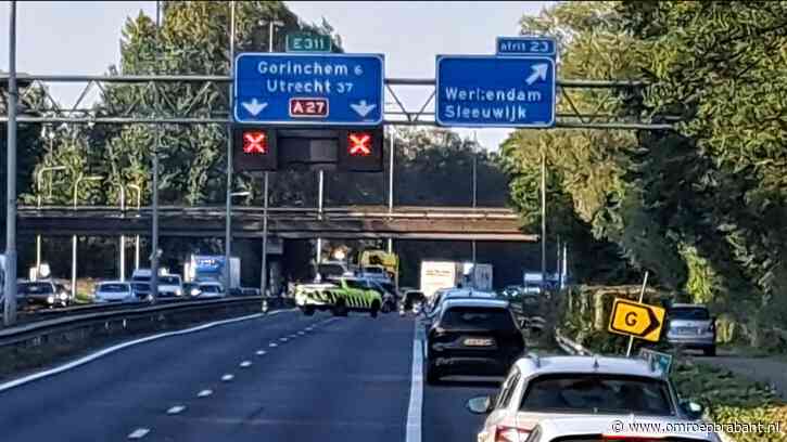 Ongeluk op de A27, een uur file