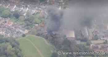 Gorseinon fire updates as major blaze takes hold of former school building