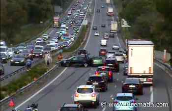 Un accident impliquant cinq voitures provoque de gros bouchons sur l'A8 entre le Var et les Alpes-Maritimes