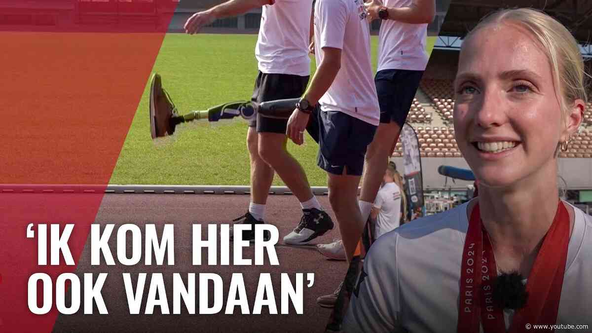 Paralympisch kampioen Jong traint sporters met beperking