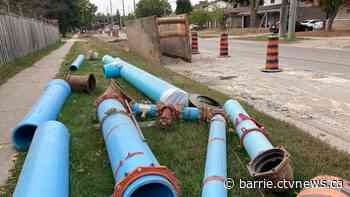 Section of Barrie street to be closed for several weeks for ongoing construction project