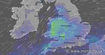 UK Weather forecast of horror thunder and lightning as storms turn maps blue