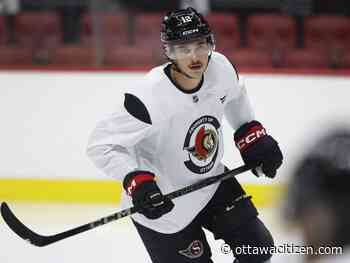 Skating with Sidney Crosby will only help Senators centre Shane Pinto