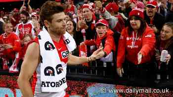 Veteran Swans defender Dane Rampe could MISS AFL grand final after ugly bump on Port Adelaide star Zak Butters