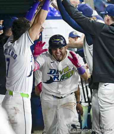 Aranda homers, 6 pitchers combine on a 5-hitter and Rays beat Blue Jays 1-0