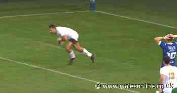 Wales international left with head in his hands after bizarre try