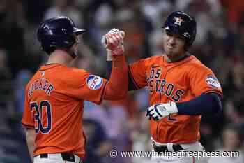 Tucker, Bregman and Meyers all homer to help Astros to 9-7 win over Angels