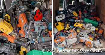 Van packed full of stolen power tools stopped on motorway