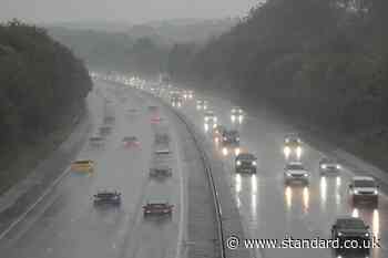 Thunderstorms and heavy showers strike parts of UK