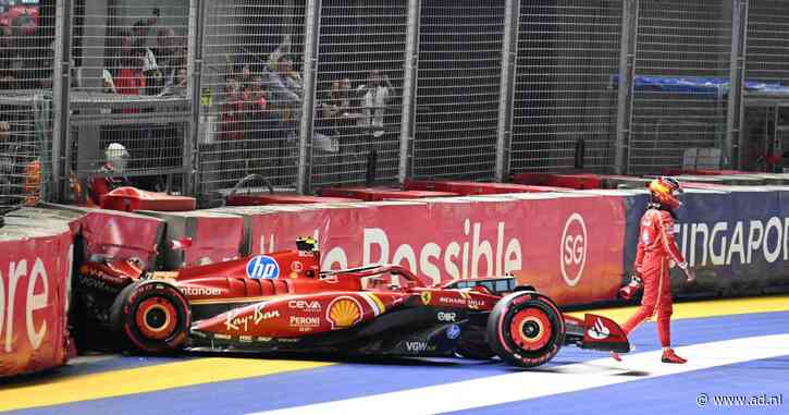 Carlos Sainz veroorzaakt rode vlag in Q3, strijd om pole met Max Verstappen ligt voorlopig even stil