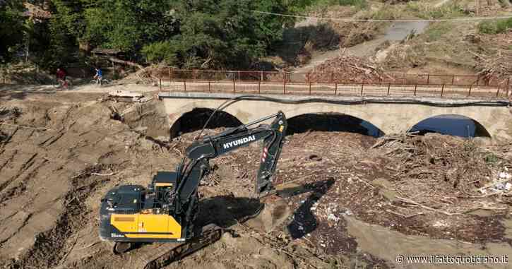 Alluvione in Emilia Romagna, i danni del Marzeno visti dal drone: legna e detriti trascinati a valle e campi coperti di fango