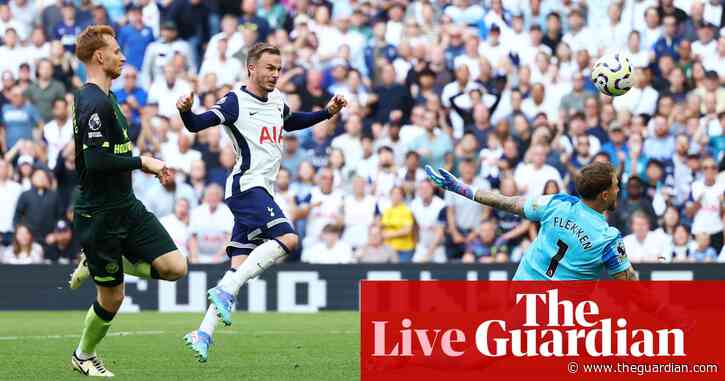 Tottenham 3-1 Brentford, Liverpool 3-0 Bournemouth and more: football clockwatch – as it happened