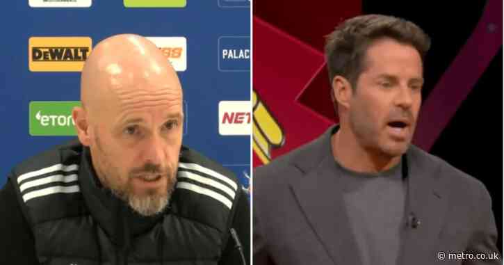 Erik ten Hag unhappy with ‘crazy’ Jamie Redknapp claim after Manchester United draw vs Crystal Palace