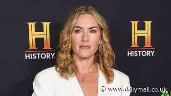 Kate Winslet is the epitome of chic as she steps out in an oversized white suit to The History Channel event in Los Angeles