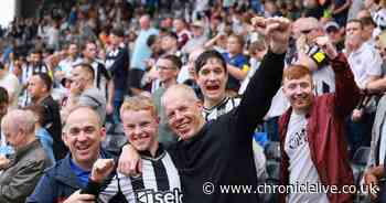 Dec Donnelly among football fans cheering on Newcastle United at Craven Cottage