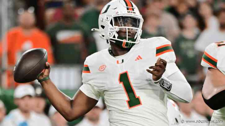 Cam Ward tops 15,000 career passing yards in Miami Hurricanes' 50-15 rout of South Florida