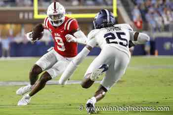 Jaxson Dart throws 4 TD passes as No. 5 Ole Miss routs Georgia Southern 52-13