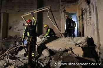 Ukraine-Russia war live: At least 21 injured after Putin’s forces hit Kharkiv apartment block with glide bomb