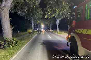 FW Lehrte: PKW fährt gegen Baum