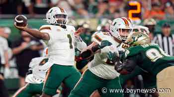 No. 8 Miami overwhelms USF in 50-15 victory