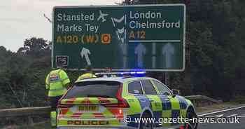 Crash on A12 southbound leaves car 'mangled' whilst drivers slow to a standstill