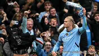 Erling Haaland scores his 100th Man City goal in just his 105th game to equal a European record set by Cristiano Ronaldo