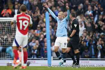 Erling Haaland scores his 100th goal for Manchester City