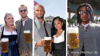 Kompany kommt mit Gattin, auch viele Profis mit Spielerfrauen: Die Bilder des FC-Bayern-Wiesn-Besuchs