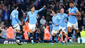 Manchester City redt in 98e minuut punt in topper tegen tiental Arsenal