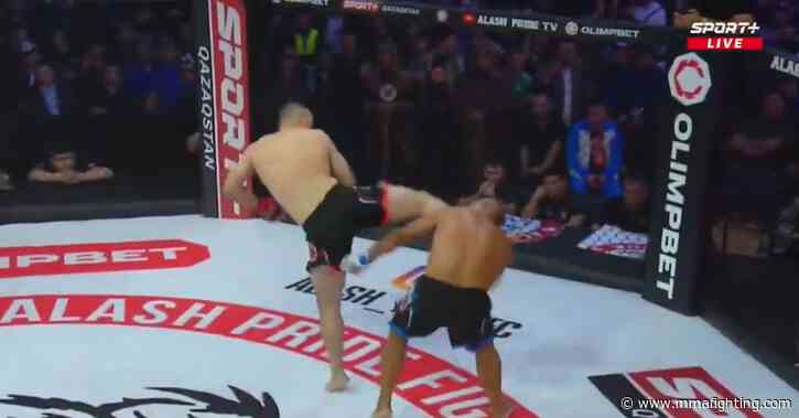 Watch UFC vet Damir Ismagulov score spectacular spinning kick knockout