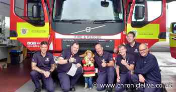 Courageous County Durham heart transplant youngster becomes firefighter for the day to mark Organ Donation Week