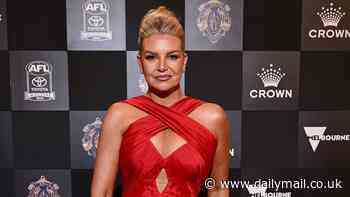 Channel Seven's Rebecca Maddern commands attention in daring red gown at Brownlow Medal 2024 - after simmering tensions over hotshot ABC presenter doing her job were revealed