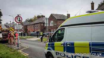 Schoolgirl, eight, and woman, 40, found dead inside Salford home as police say they 'are not looking for anyone else in connection to the deaths'