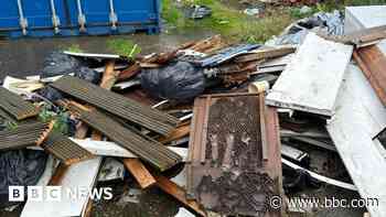 Fly-tippers dump rubbish at Crooked House site