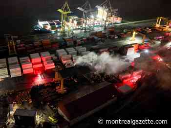 Updated: Container fire under control at Port of Montreal