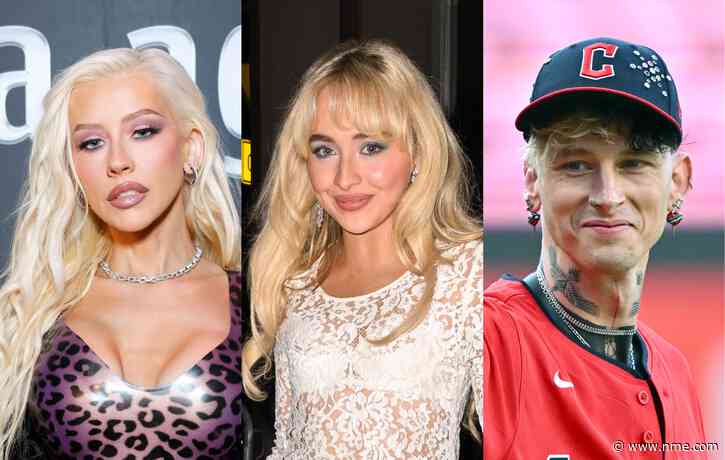 Watch Christina Aguilera perform with Sabrina Carpenter and Machine Gun Kelly for 25th anniversary of self-titled debut