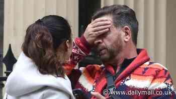 Strictly's Nick Knowles breaks down in tears as he is comforted with a kiss from his fiancée Katie Dadzie after visiting a specialist following his arm injury