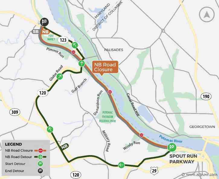 Northbound GW Parkway to close for paving this weekend