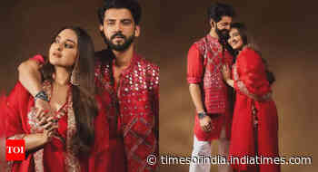 Sonakshi-Zaheer set couple goals in red outfits