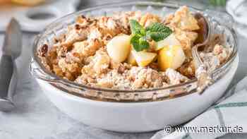 Herbstlicher Birnen-Crumble: Eine Zutat macht die Streusel besonders knusprig