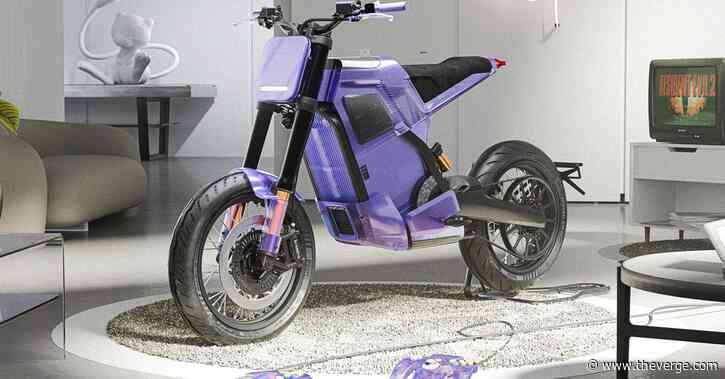 This Game Boy Color themed electric motorcycle even has cheat codes