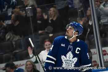 Matthews leaves Leafs practice early, coach Berube says it’s an ‘upper body thing’